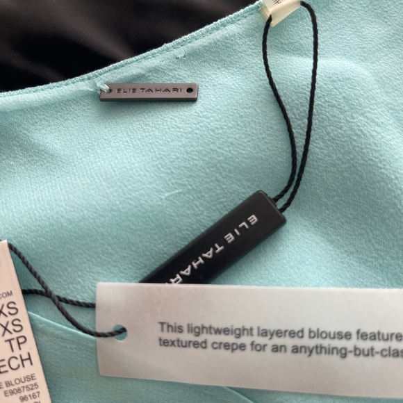 Elie Tahari Roxanne Blouse in Pool - Picture 5 of 5